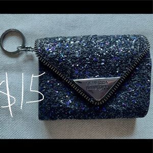 Rebecca minkoff glitter purple coin bag smal purse